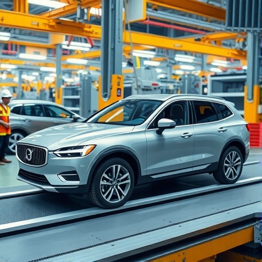 大众与小鹏首款合作车型与众08量产下线，今年上半年上市