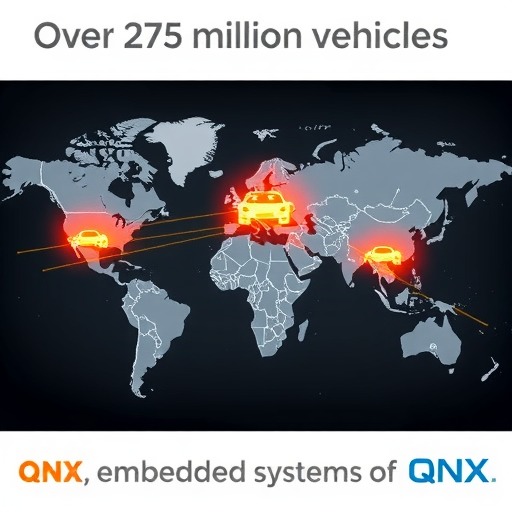 QNX嵌入式技术现已为全球逾2.75亿辆汽车提供支持