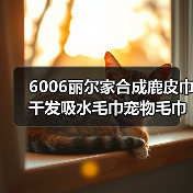 6006丽尔家合成鹿皮巾干发吸水毛巾宠物毛巾洗车毛巾擦车巾麂皮巾（图4）