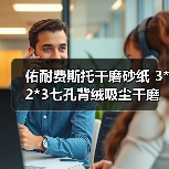 佑耐费斯托干磨砂纸 3*2*3七孔背绒吸尘干磨砂碟片研磨圆打磨片(图1) 佑耐费斯托干磨砂纸 3*2*3七孔背绒吸尘干磨砂碟片研磨圆打磨片(图1)