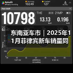 东南亚车市｜2025年11月菲律宾新车销量同比下降9%（图2）