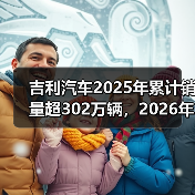 吉利汽车2025年累计销量超302万辆，2026年冲击总销量345万辆（图4）