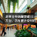 蔚来全年销量突破32.6万台，历年累计交付约100万台（图3）