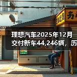 理想汽车2025年12月交付新车44,246辆,历史累计交付量突破154万辆(图4) 理想汽车2025年12月交付新车44,246辆,历史累计交付量突破154万辆(图4)