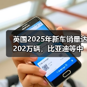 英国2025年新车销量达202万辆，比亚迪等中国车企市占率为9.7%（图3）