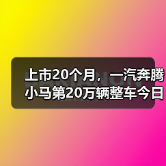 上市20个月,一汽奔腾小马第20万辆整车今日下线(图3) 上市20个月,一汽奔腾小马第20万辆整车今日下线(图3)