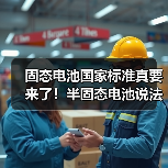 固态电池国家标准真要来了！半固态电池说法不复存在